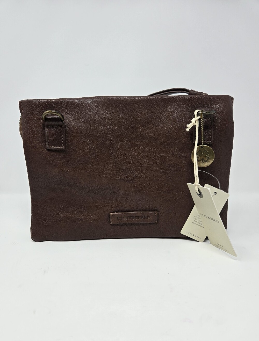 NWT Lucky Brand Brown Leather Chira Crossbody Purse Bag